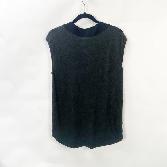 2/$30 Banana Republic Small Women Dark Gray Linen Blend V-Neck Sweater Vest - Picture 8 of 10